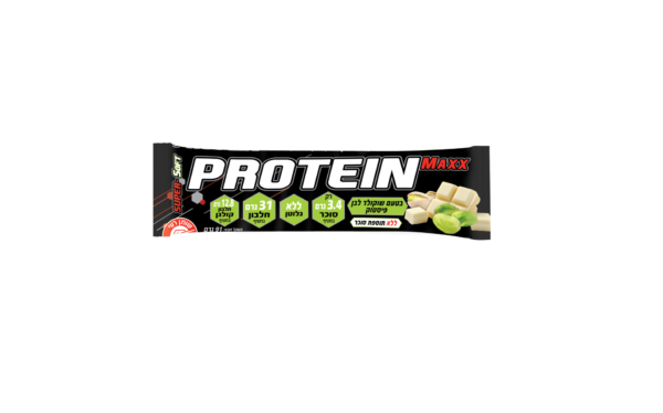 חטיף חלבון פרוטאין מקס Protein Maxx שוקולד לבן פיסטוק 91 גרם