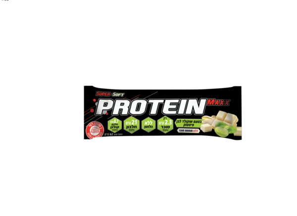 חטיף חלבון פרוטאין מקס Protein Maxx שוקולד לבן ופיסטוק