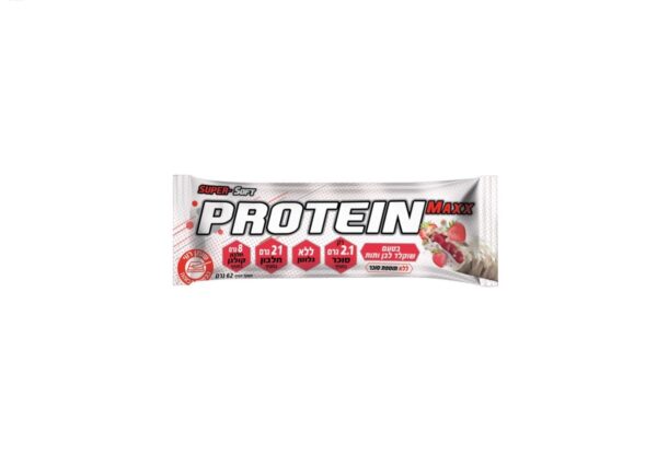 חטיף חלבון פרוטאין מקס Protein Maxx שוקולד לבן ותות