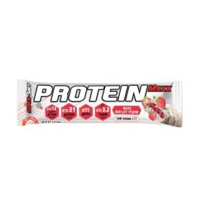 חטיף חלבון פרוטאין מקס Protein Maxx שוקולד לבן תות 91 גרם